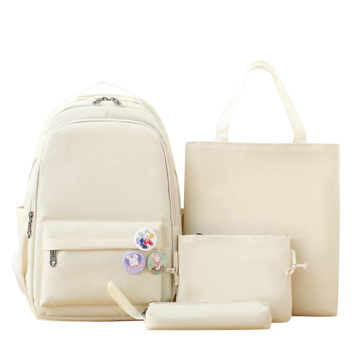 Stylish 4-Piece Backpack and Tote Bag Set Bowlift