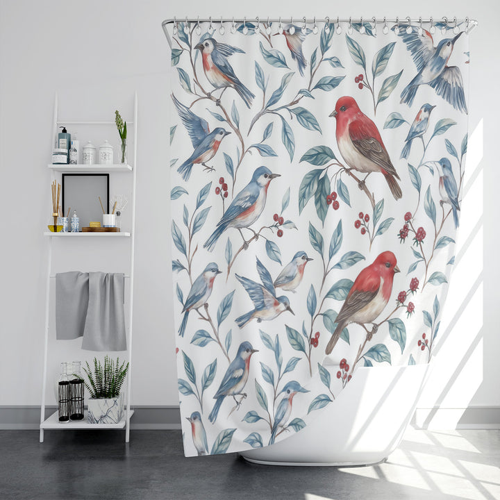 Coastal Marine-Inspired Shower Curtain Bowlift