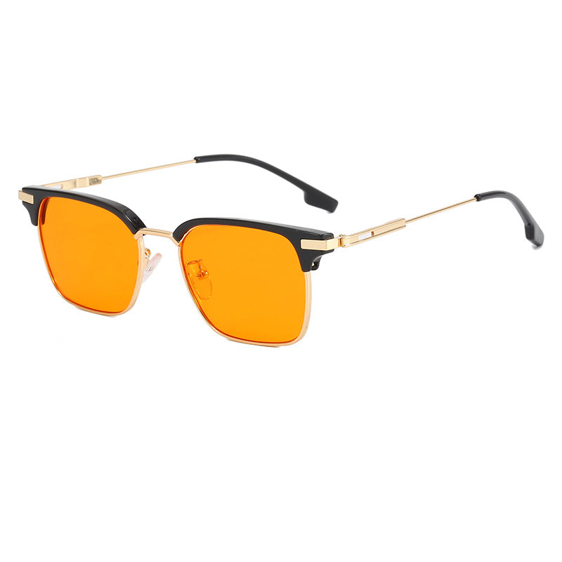 Women's square sunglasses with lightweight metal frame and wide temples Bowlift