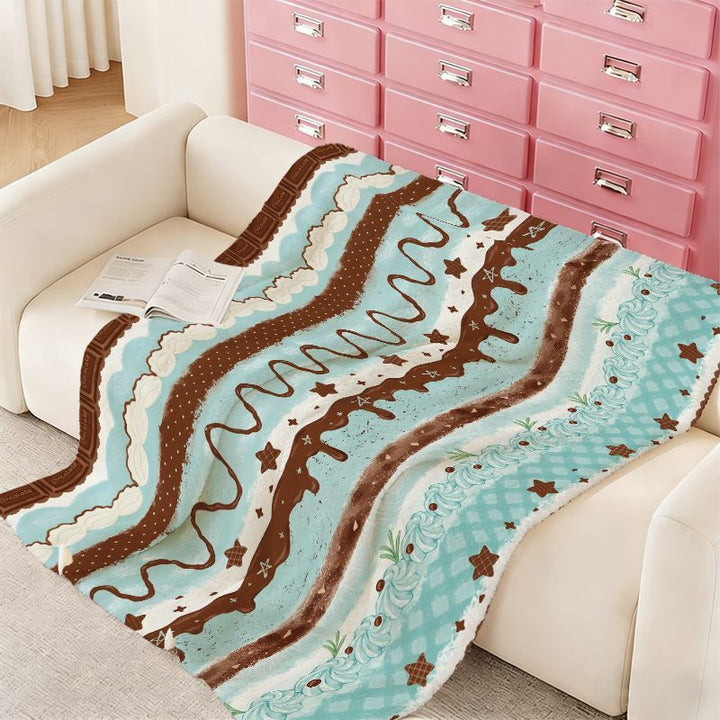 Soft Plush Floral Pattern Throw Blanket