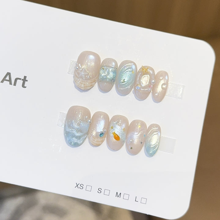 Art Nail Set with Maritime Design Bowlift