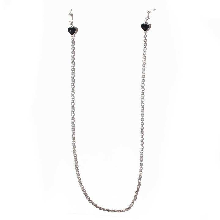 Fashionable glasses holder chain with heart pendants Bowlift