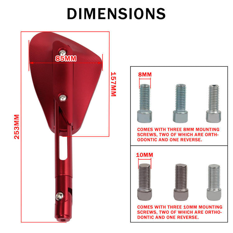 Adjustable Sport Motorcycle Rearview Mirrors Bowlift