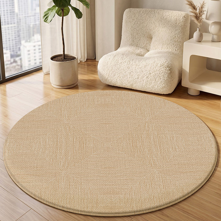 Round Textured Area Rug Bowlift