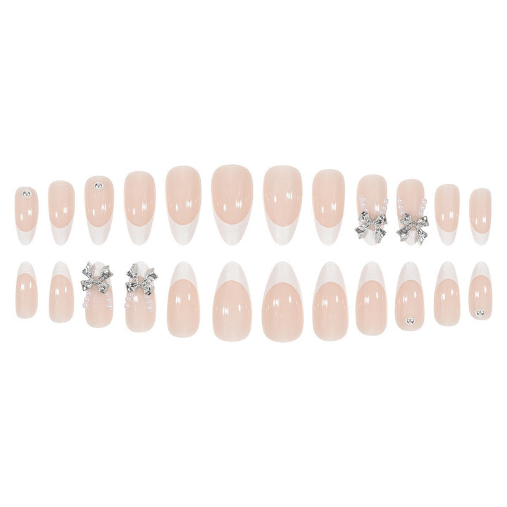 Glamorous artificial nail tips with elegant decorations Bowlift