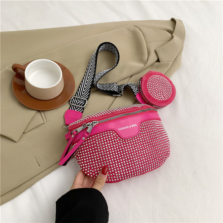 Stylish Rhinestone Embellished Mini Crossbody Bag Bowlift