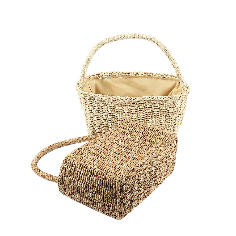 Handcrafted basket bag with sturdy carrying handle Bowlift