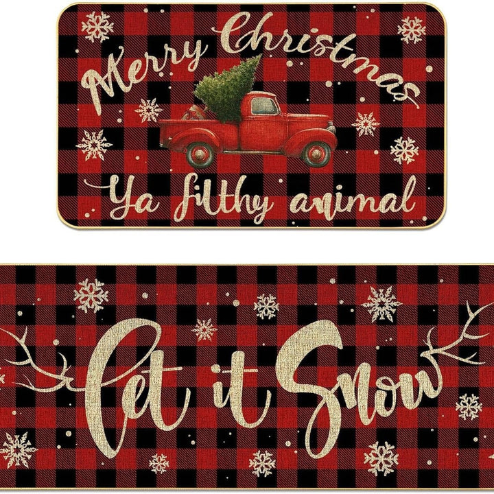Festive Welcome Door Mat Bowlift