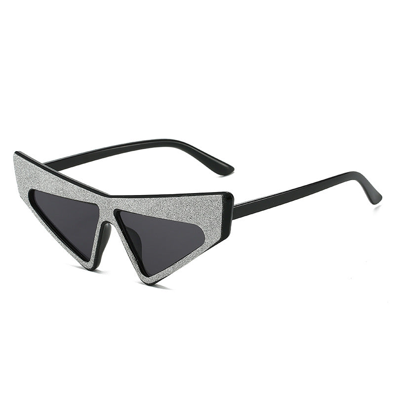 Women's futuristic sunglasses with glittering frame Bowlift