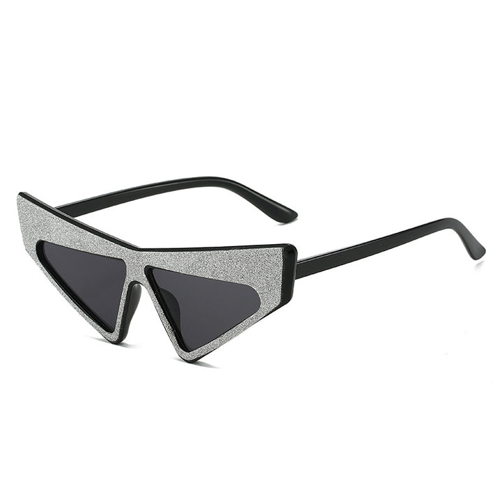 Women's futuristic sunglasses with glittering frame Bowlift