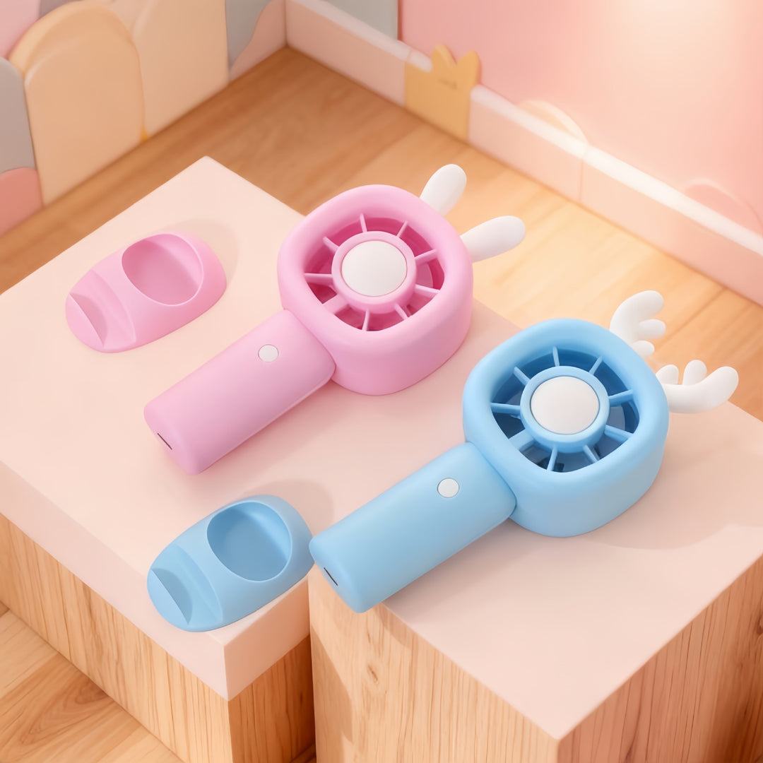 Ladies' portable mini fan in playful bunny design Bowlift