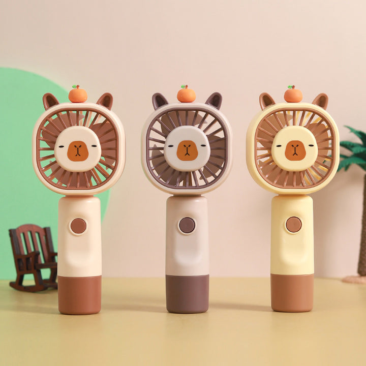 Women's portable hand fan with animal motif Bowlift