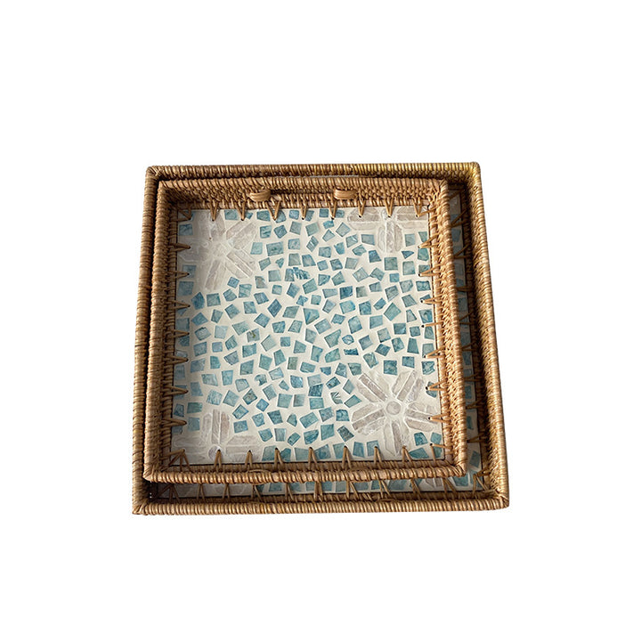 Women's decorative mosaic serving platter set Bowlift