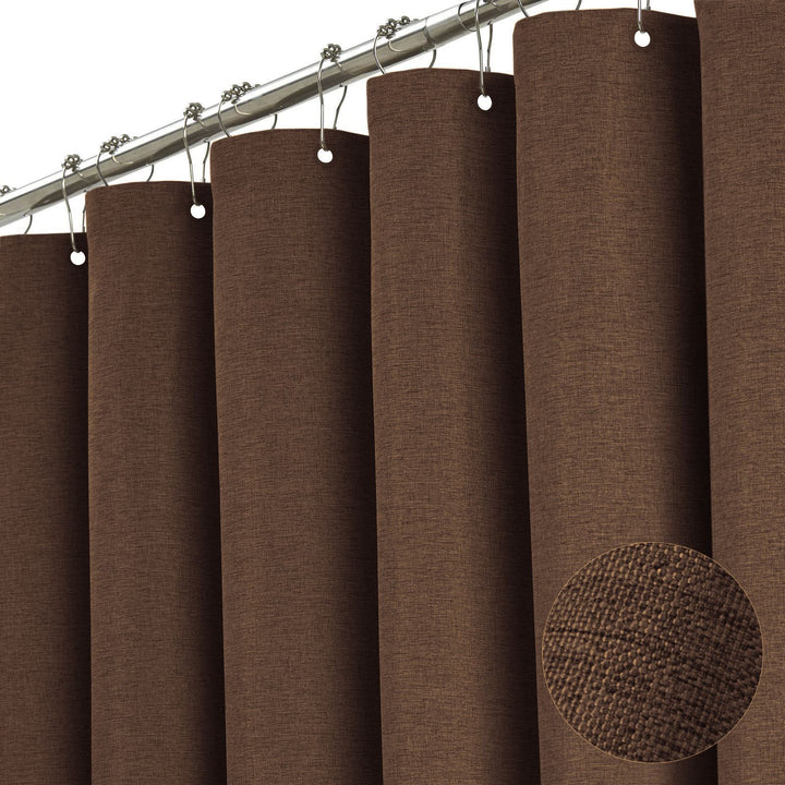 Textured Fabric Shower Curtain Bowlift
