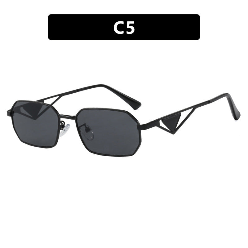 Women geometric luxury sunglasses with slim glossy frame Bowlift