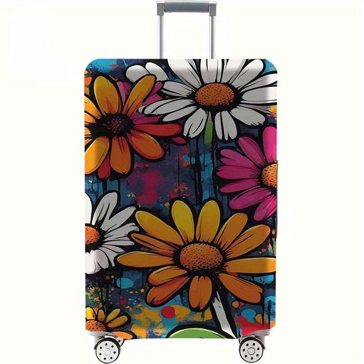 Floral-Illustrated Hard Shell Travel Suitcase Bowlift