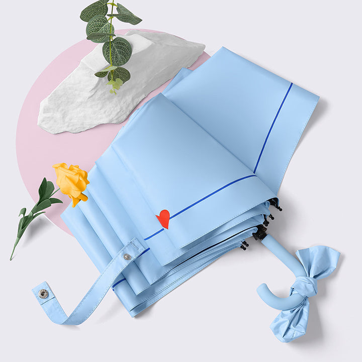 Ladies elegant and creative folding umbrella with heart design Bowlift