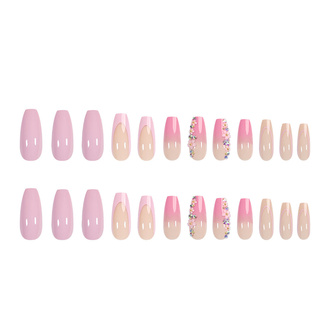 Artful acrylic nails with rhinestone details Bowlift