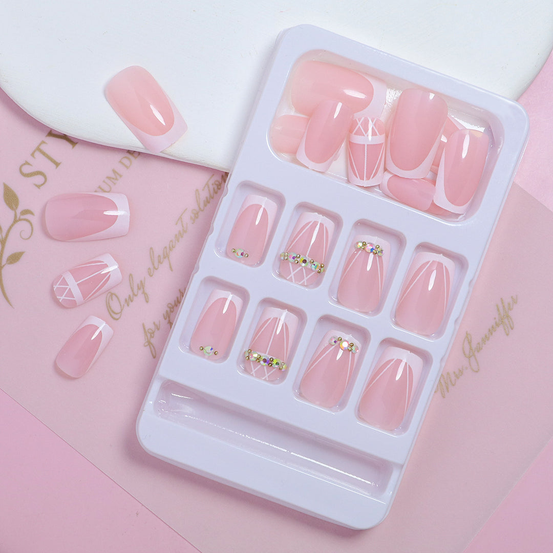 Elegant DIY Natural Look Press-On Nails Bowlift
