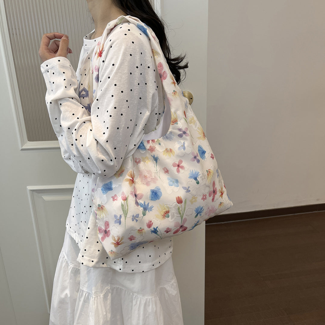 Eco-Friendly Tote Bag With Floral Design Bowlift