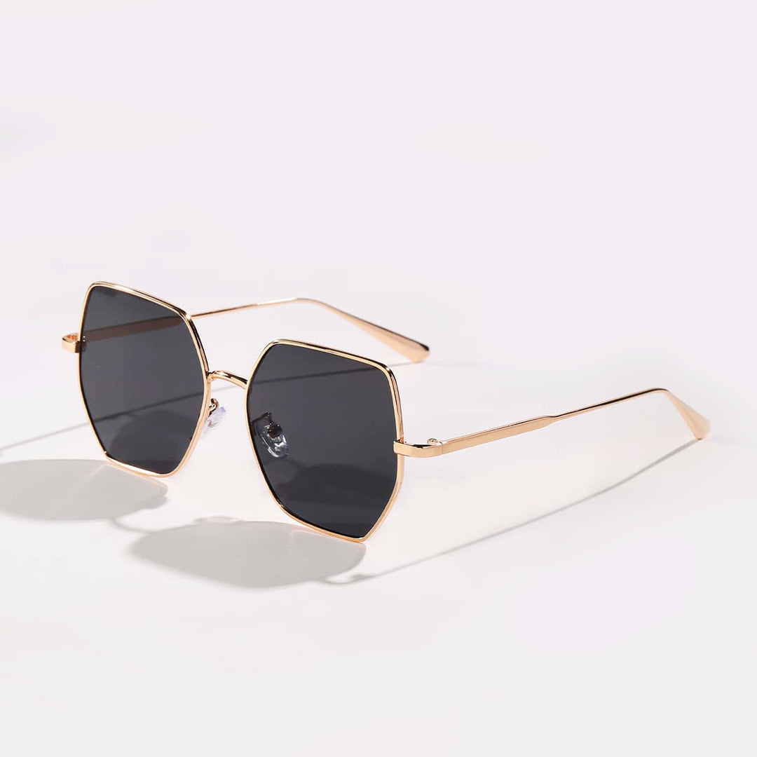 Women fashionable hexagonal sunglasses with UV protection Bowlift