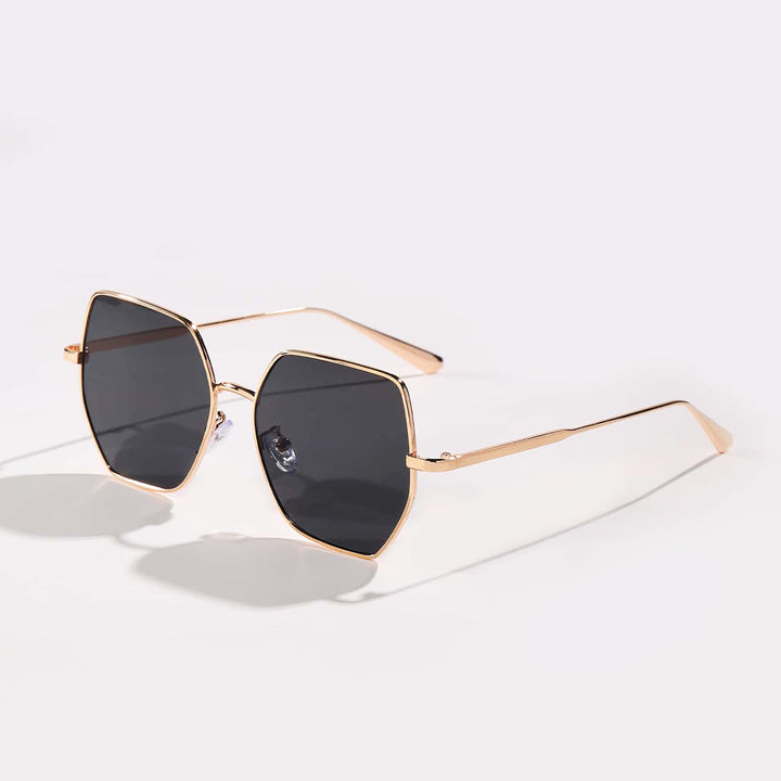 Women fashionable hexagonal sunglasses with UV protection Bowlift