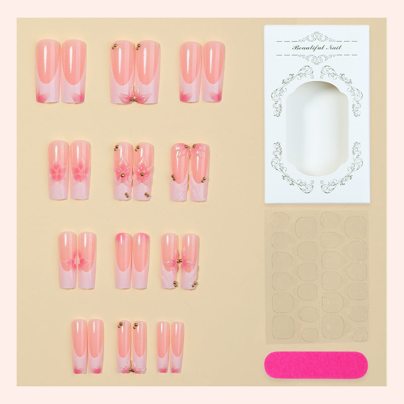 Elegant Decorative Press-On Nails Kit Bowlift