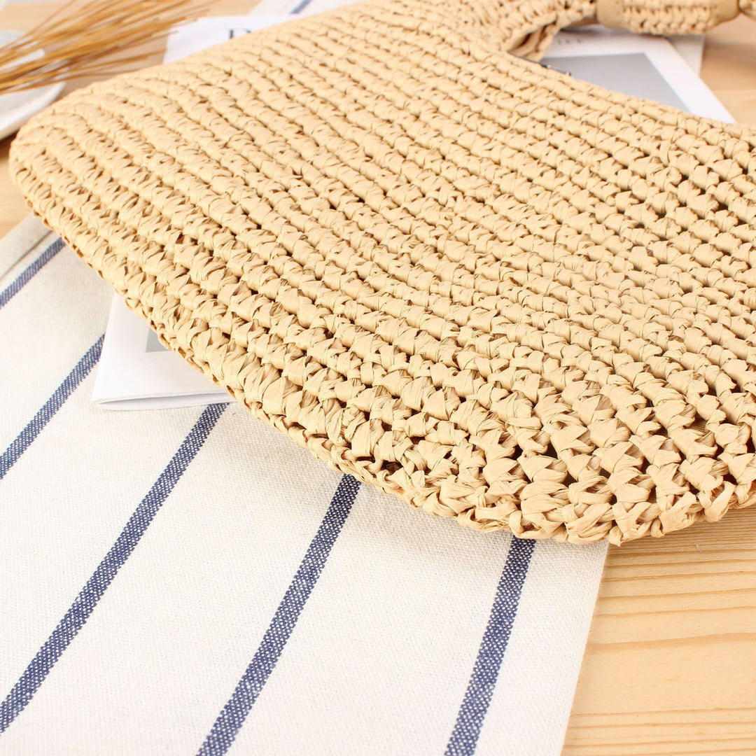 Handmade fashionable shoulder bag made of woven natural material Bowlift