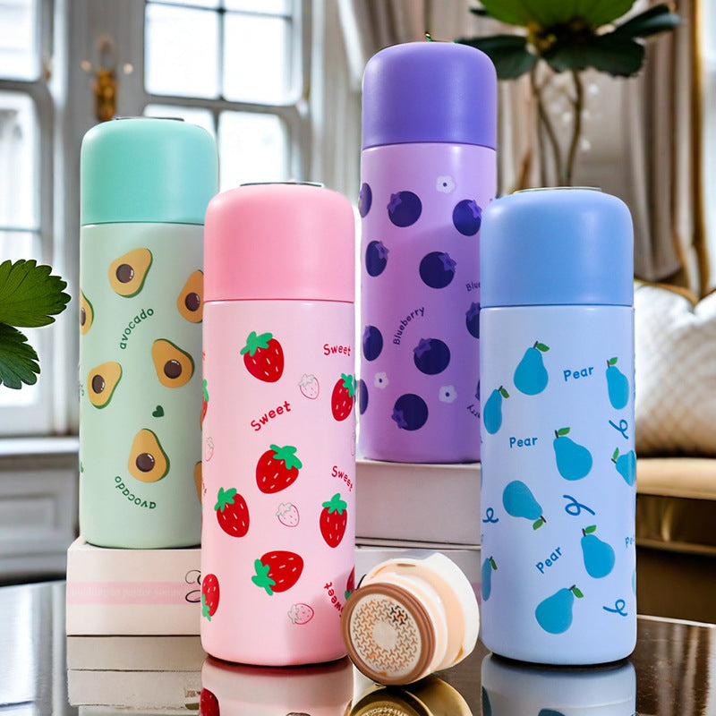 Insulated Drink Bottle In Cheerful Blueberry Design Bowlift