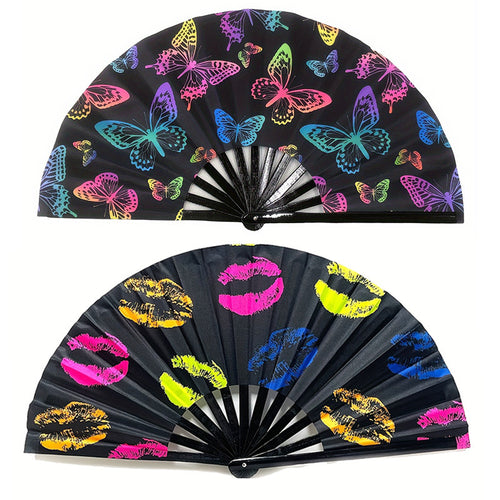 Ladies fan with colorful designs Bowlift