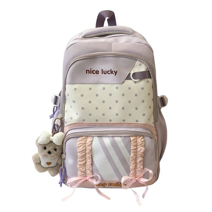 Backpack with Playful Design and Many Compartments Bowlift