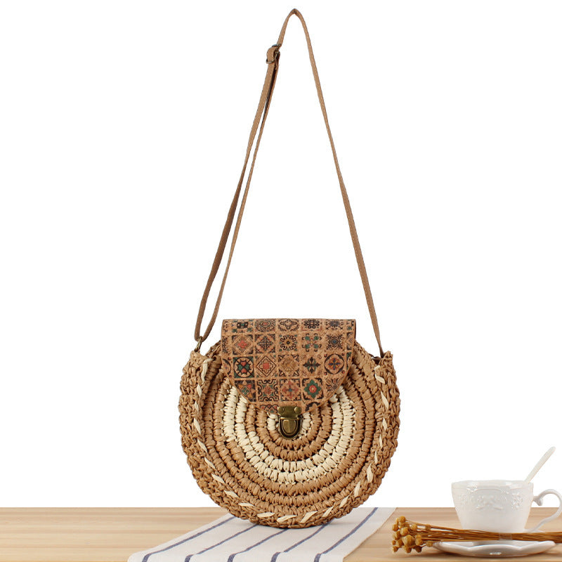 Round Bast Shoulder Bag with Unique Flap Closure Bowlift