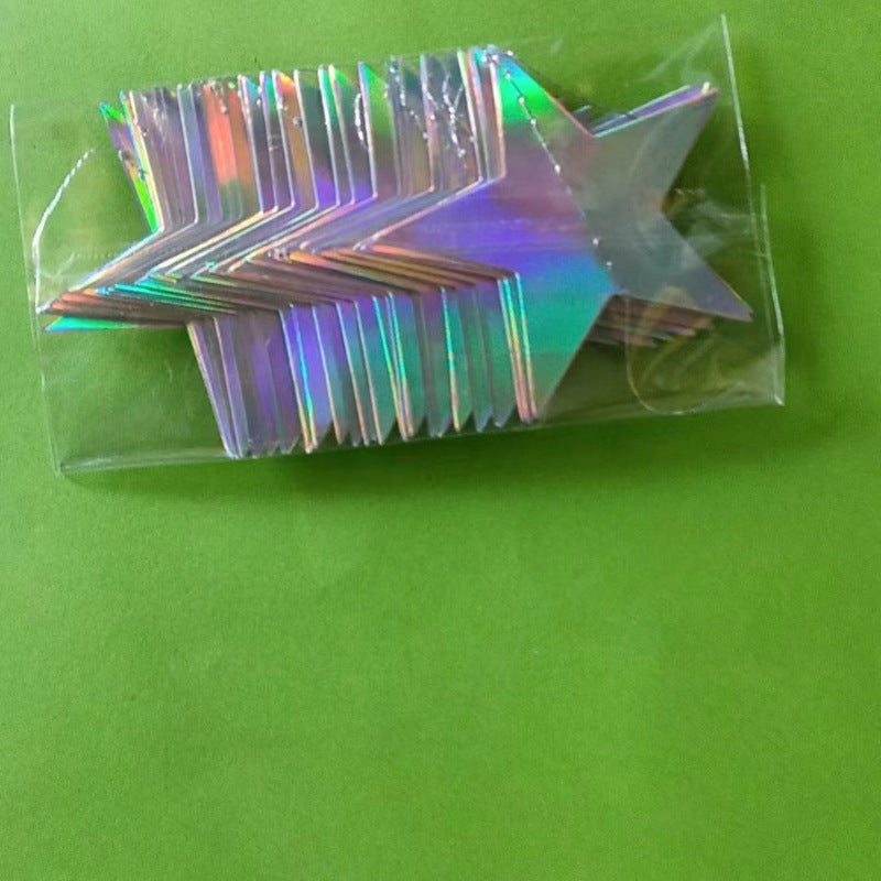Unisex nan hanging star garlands made of metallic paper for party decoration and photo background Bowlift