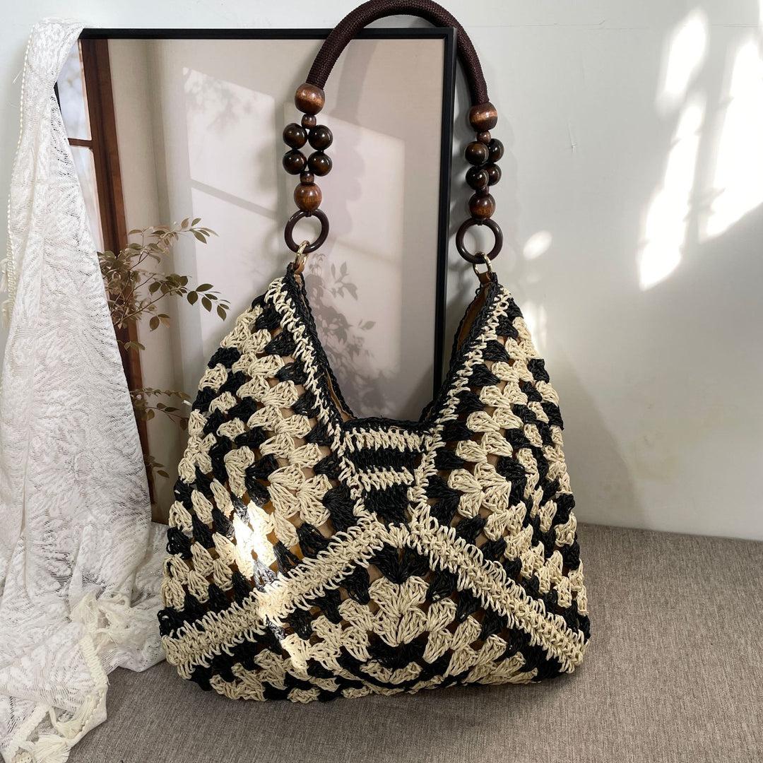 Hand-knotted Tote Bag in Boho Style Bowlift