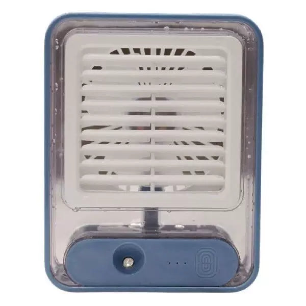 Unisex one size compact USB microclimate cooler and whisper-quiet table fan with transparent water tank and adjustable louver Bowlift