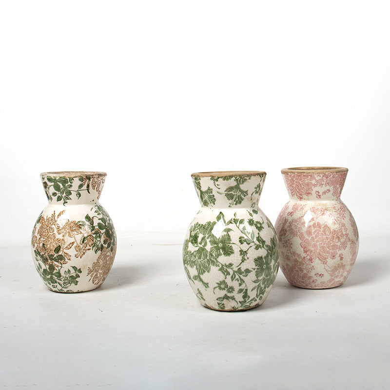 Floral Ceramic Vase Bowlift