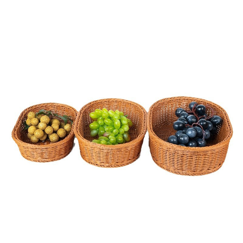 Women's Oval Willow Basket Set with Handwoven Details Bowlift