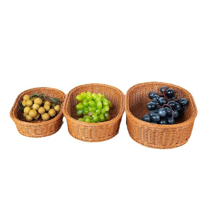 Women's Oval Willow Basket Set with Handwoven Details Bowlift