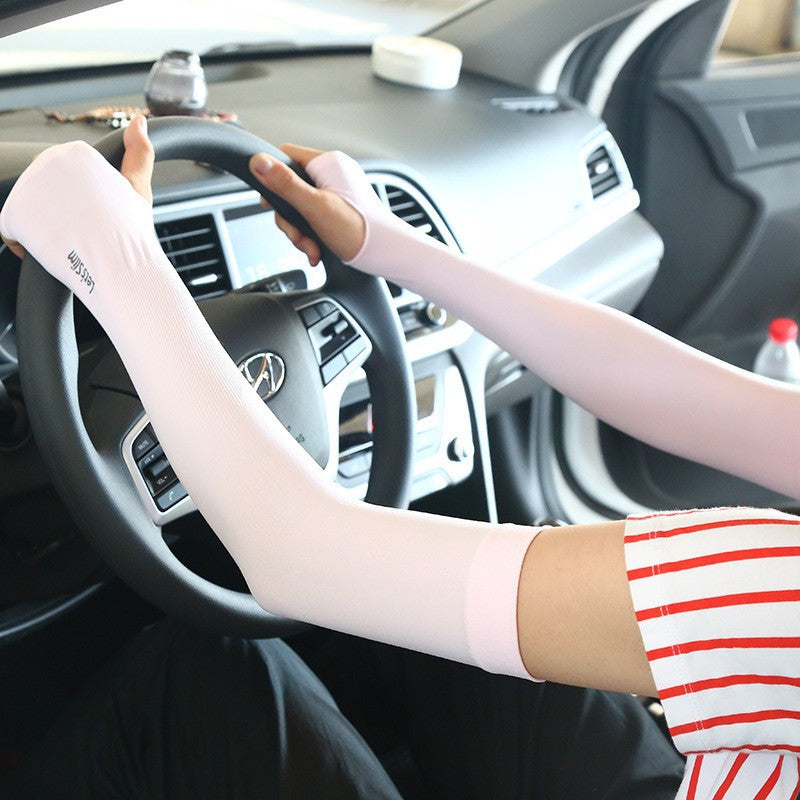 Women's UV Protection Arm Sleeves with Elastic Compression Material Bowlift