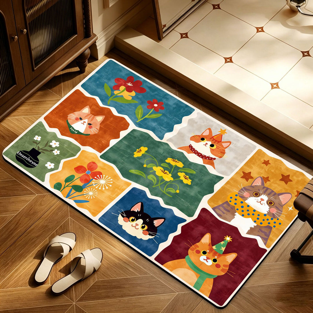 Heart Pattern Decorative Bath Mat Bowlift