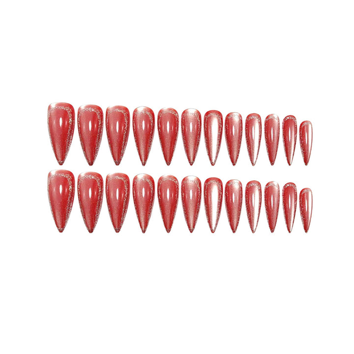 Artificial nails with glittering tip decoration Bowlift