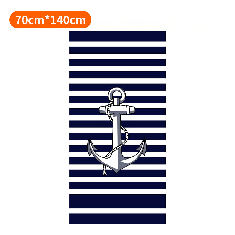 Beach towel with maritime anchor design Bowlift