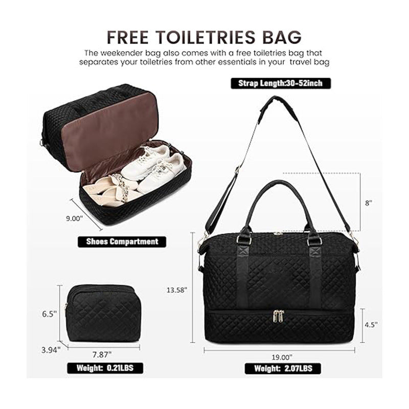 Versatile Quilted Weekend Bag Bowlift