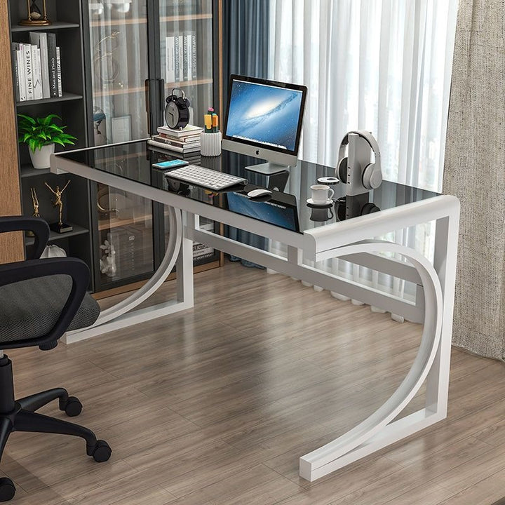 Modern Glass Desk Bowlift