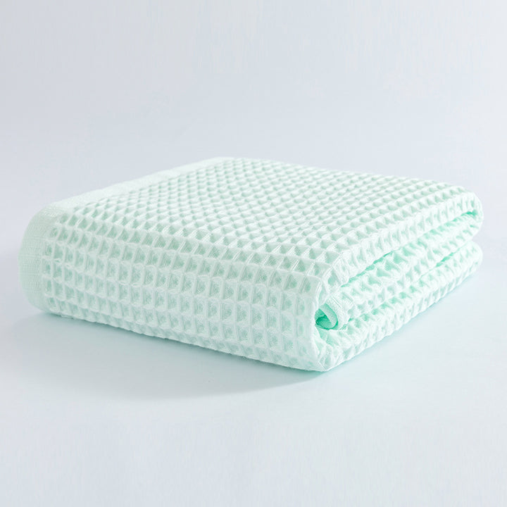 Women Waffle Fabric Bath Towel Bowlift