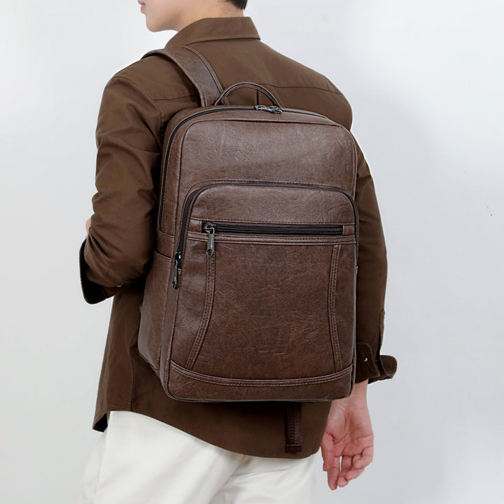 Elegant Backpack Made of Faux Leather with Multiple Compartments Bowlift