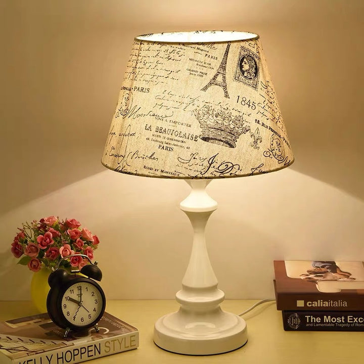 Touch-Control Fabric Shade Table Lamp