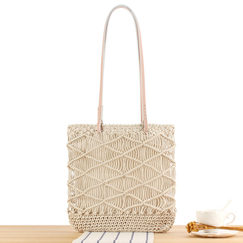 Fashionable Macrame Tote Bag Bowlift