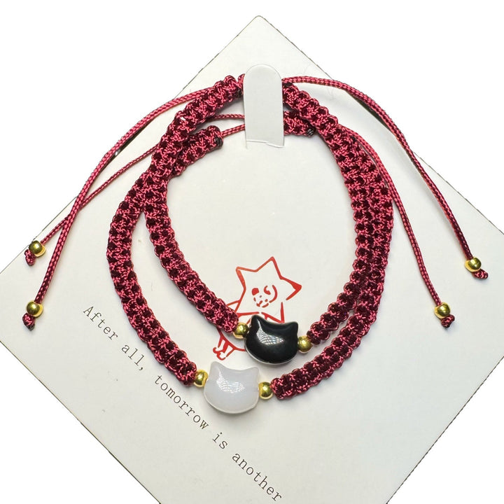 Adjustable Cat-Themed Friendship Bracelet Bowlift