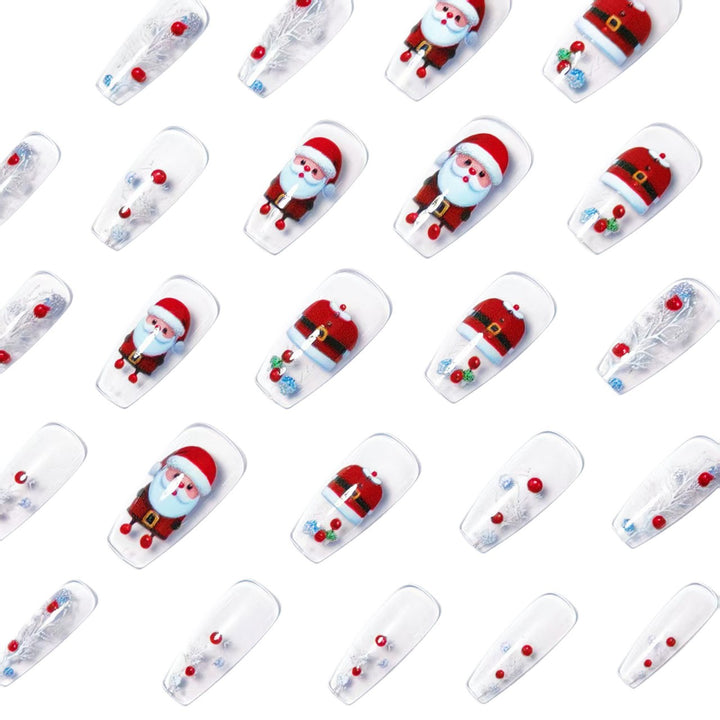 Christmas-Themed 3D Nail Art Bowlift